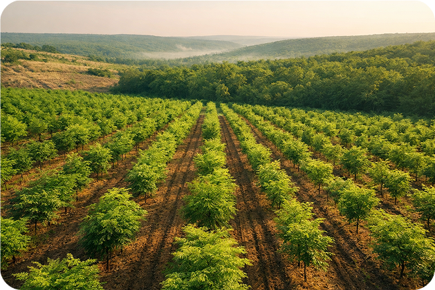 Black locust plantation in Ireland